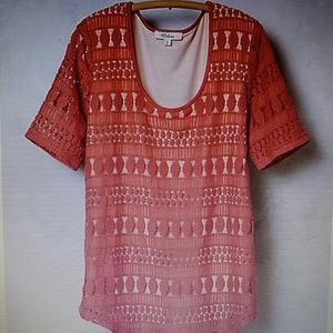 Anthropologie Lacework Tee