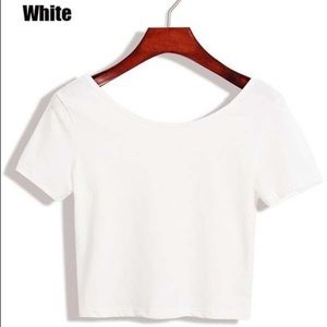 White crop top