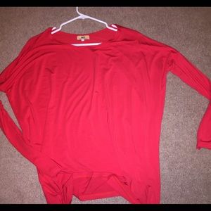 Cherry red piko tunic