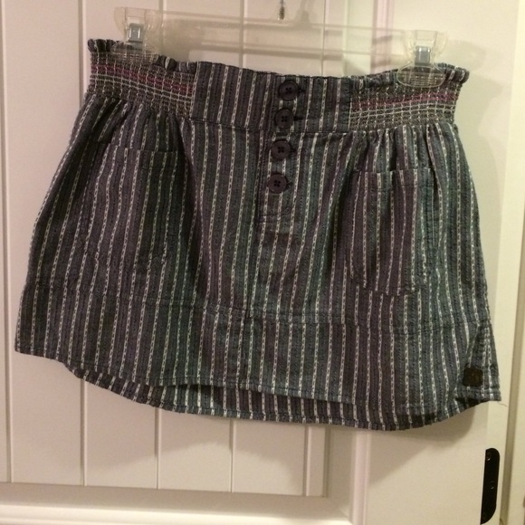 Roxy brand striped elastic waist skirt