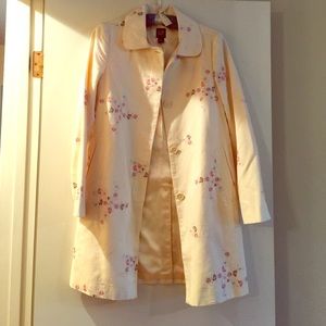 GAP cream jacket with floral stitching Size S