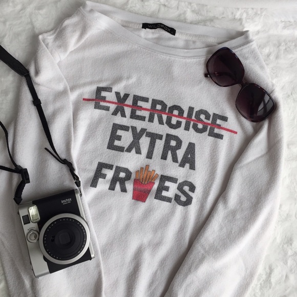 Wildfox Sweaters - Exercise? I thought you said Extra Fries.