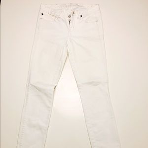 Madewell skinny low white jeans