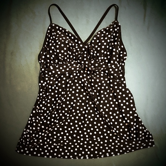 White and black mini dress bathing suit top