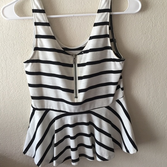 Striped Peplum Shirt - Picture 2 of 3