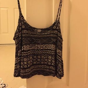 Black and white Aztec print tank