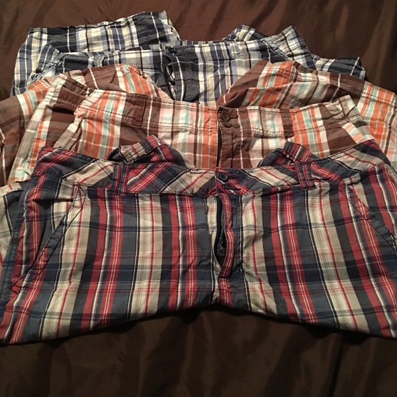 Lot of 3 Plaid Faded Glory shorts