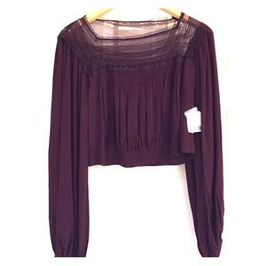 Urban outfitters maroon crop top