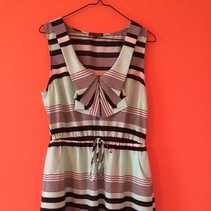 Stripped Sleeveless Dress