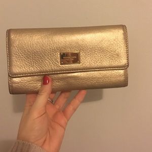 Used Michael Kors Gold Wallet