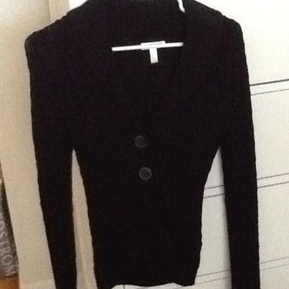 Cable knit button up sweater