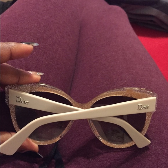 100% Authentic Cream/Gold Dior Cat eye sunglasses main image 2