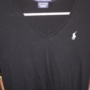 Black polo long sleeve top