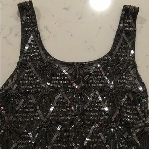 Cropped sequin top