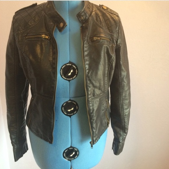 Black leather jacket