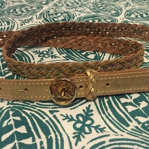 Michael Kors Braided Leather Belt