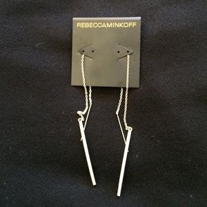 New Rebecca Minkoff Silver Pave Earrings