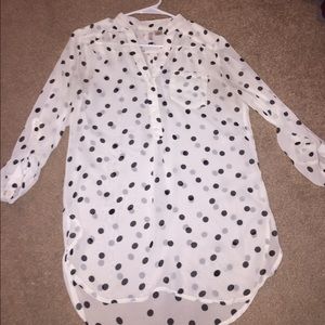 Poka dot blouse