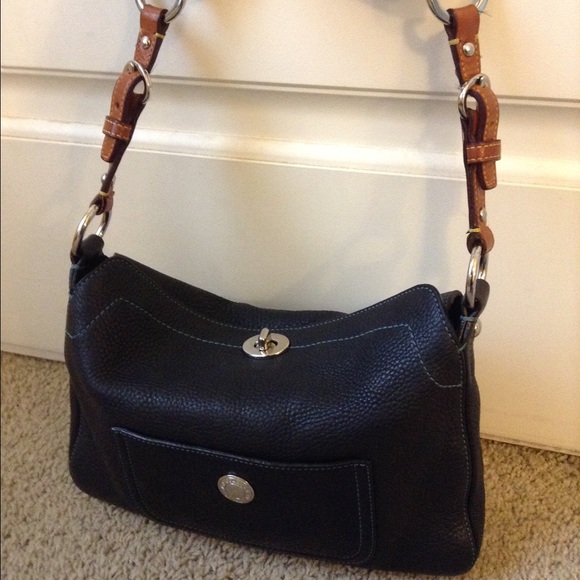 NWOT Authentic Coach Handbag Black REAL Leather