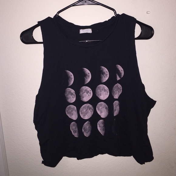 VINTAGE BRANDY MOON PHASES FLOWY CROP TANK💖💕