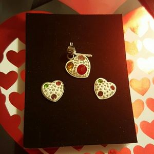 Heart set charm