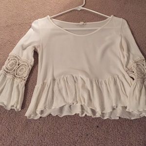 Cream crop top
