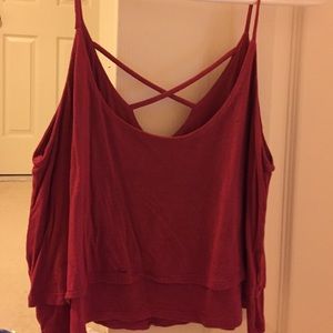 Layered red tank