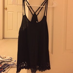 Black racerback tank