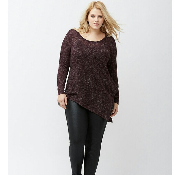 Metallic asymmetric tunic