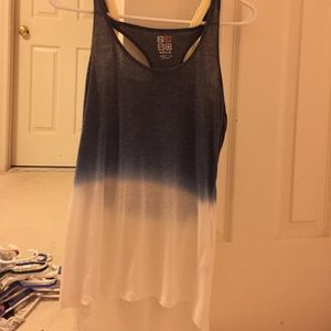 Racerback blue ombré tank
