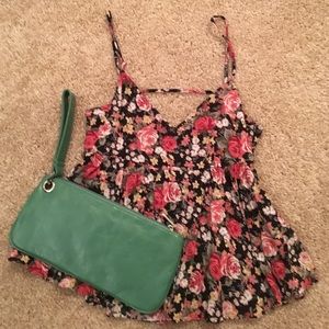 Green Hobo wristlet, never been used!