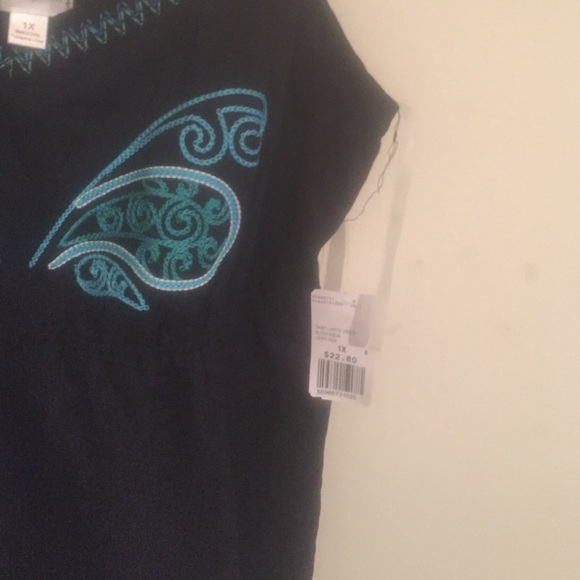 Black/ turquoise summer dress - Picture 2 of 4