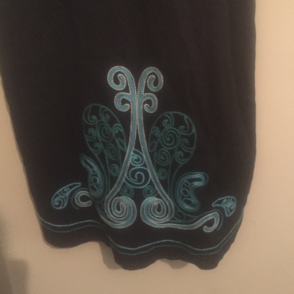 Black/ turquoise summer dress - Picture 4 of 4