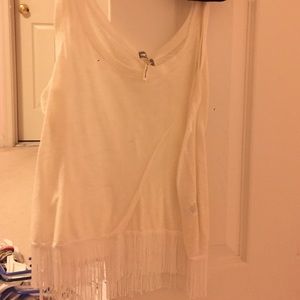 White fringe tank