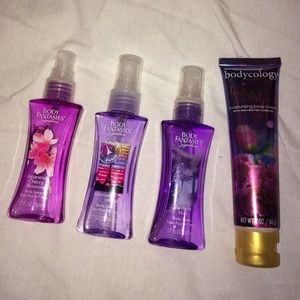 Body fantasies and bodycology mists and lotions