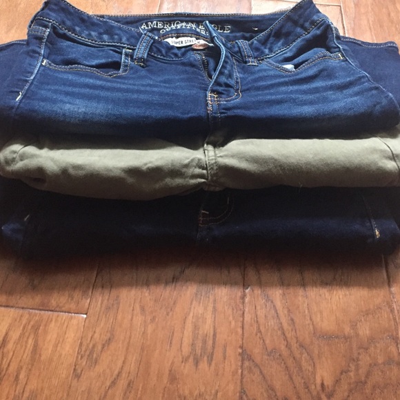3 American eagle crop jeggings