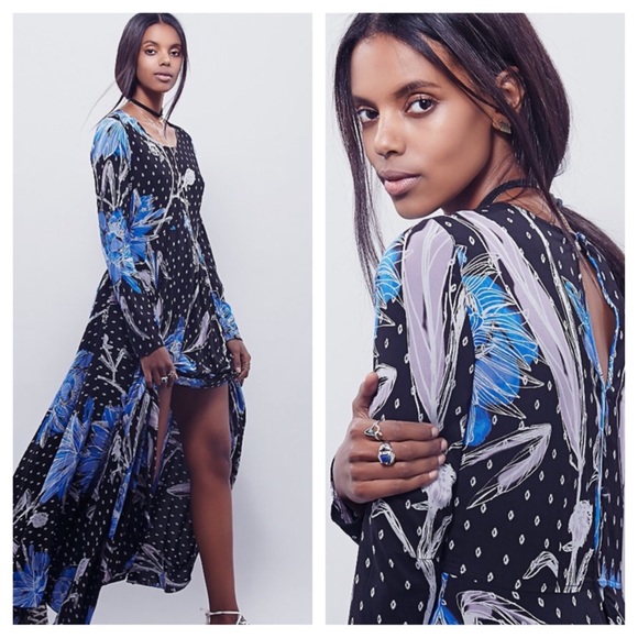 🌶 HOT SALE! 🌶 FREE PEOPLE Floral Cape Dress NWT - Picture 3 of 4