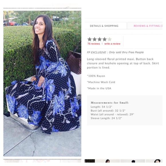 🌶 HOT SALE! 🌶 FREE PEOPLE Floral Cape Dress NWT - Picture 4 of 4