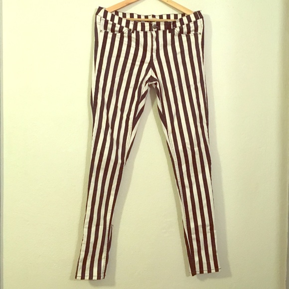 Balmain Striped Stretch Jeans