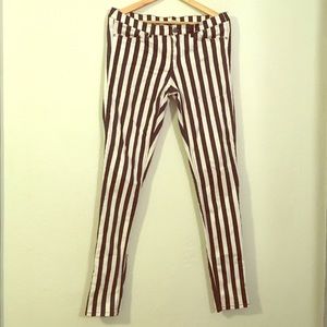 Balmain Striped Stretch Jeans