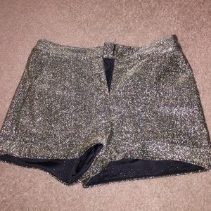 Gold glitter shorts