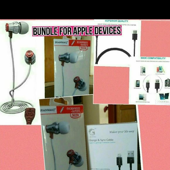 BUNDLE EARPHONE w/ REMOTE & LIGHTNING USB