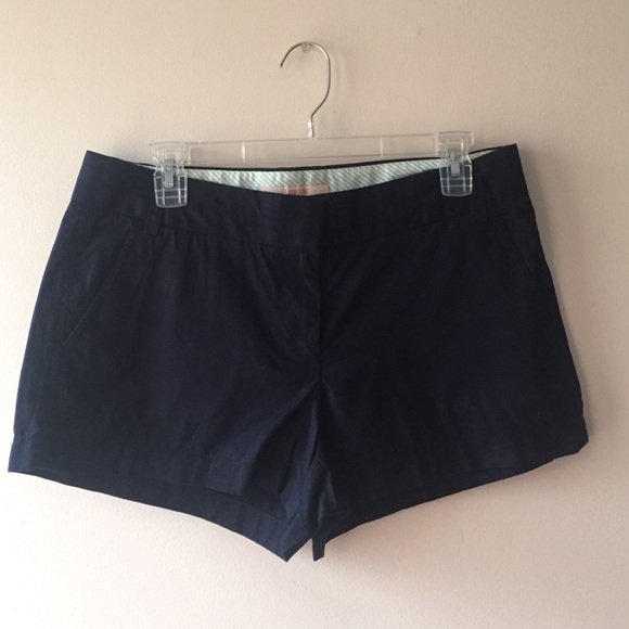Navy J. Crew 3" Chino Shorts