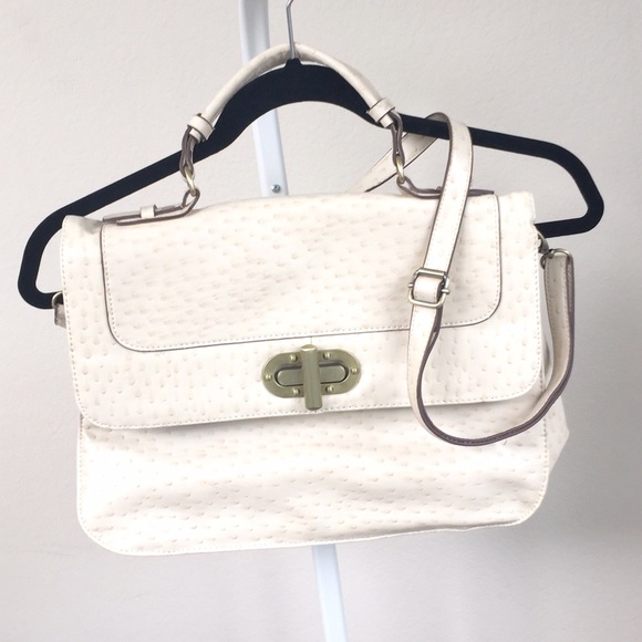 Handbags - NEW faux ostrich leather messenger bag from Target Handbags - NEW faux ostrich leather messenger bag from Target
