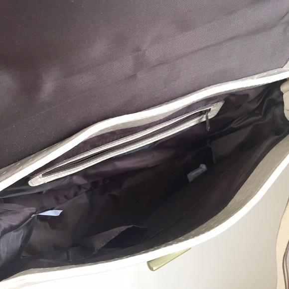 Bags - NEW faux ostrich leather messenger bag from Target Bags - NEW faux ostrich leather messenger bag from Target