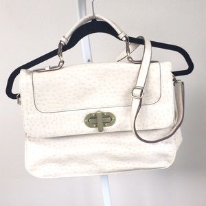 Bags - NEW faux ostrich leather messenger bag from Target Bags - NEW faux ostrich leather messenger bag from Target
