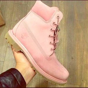 Pink Timberland Boots😊