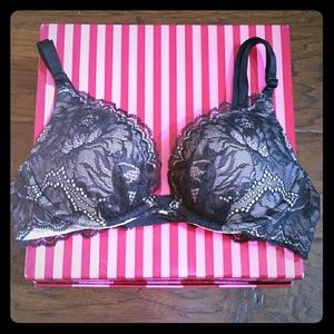 Victoria's Secret Push Up Bra, Black Lace