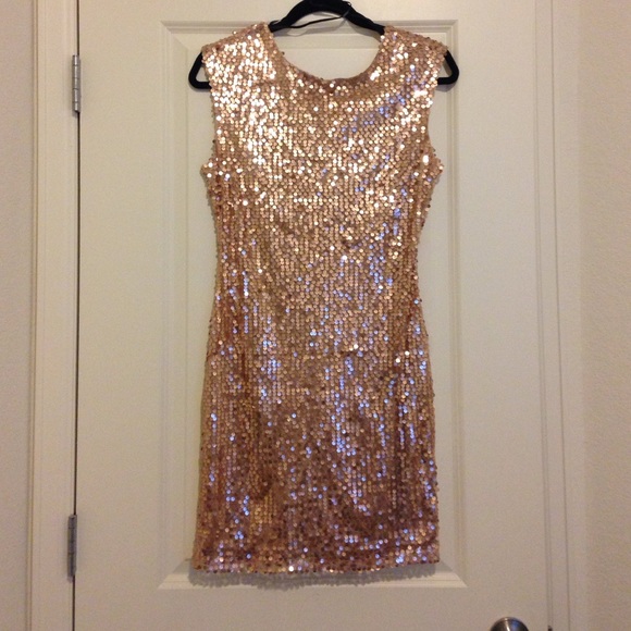 NWT Pink/ Rose Gold Sequin dress