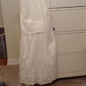 BCBG Maxazria white halter dress new